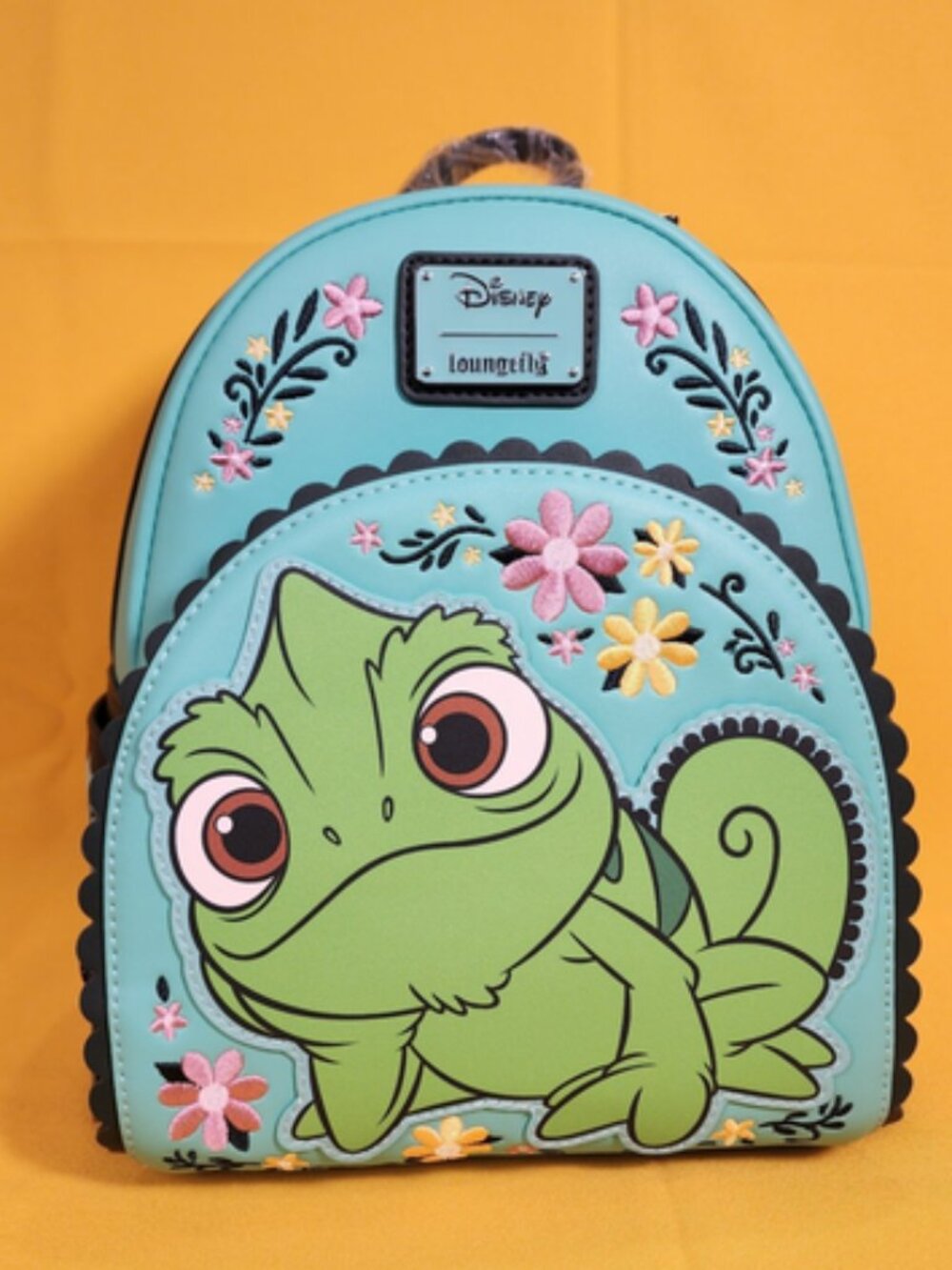 Loungefly Disney Tangled Pascal Floral Pose Sidekick Mini Backpack NEW